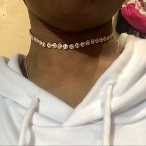 Swarvoski Gold Choker Necklace